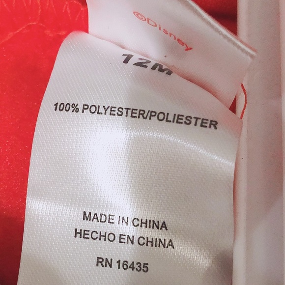 Disney Jr Mickey Mouse Hoodie 2-Piece in Red & Black & Size 12 Months New w/Tag - Picture 5 of 7